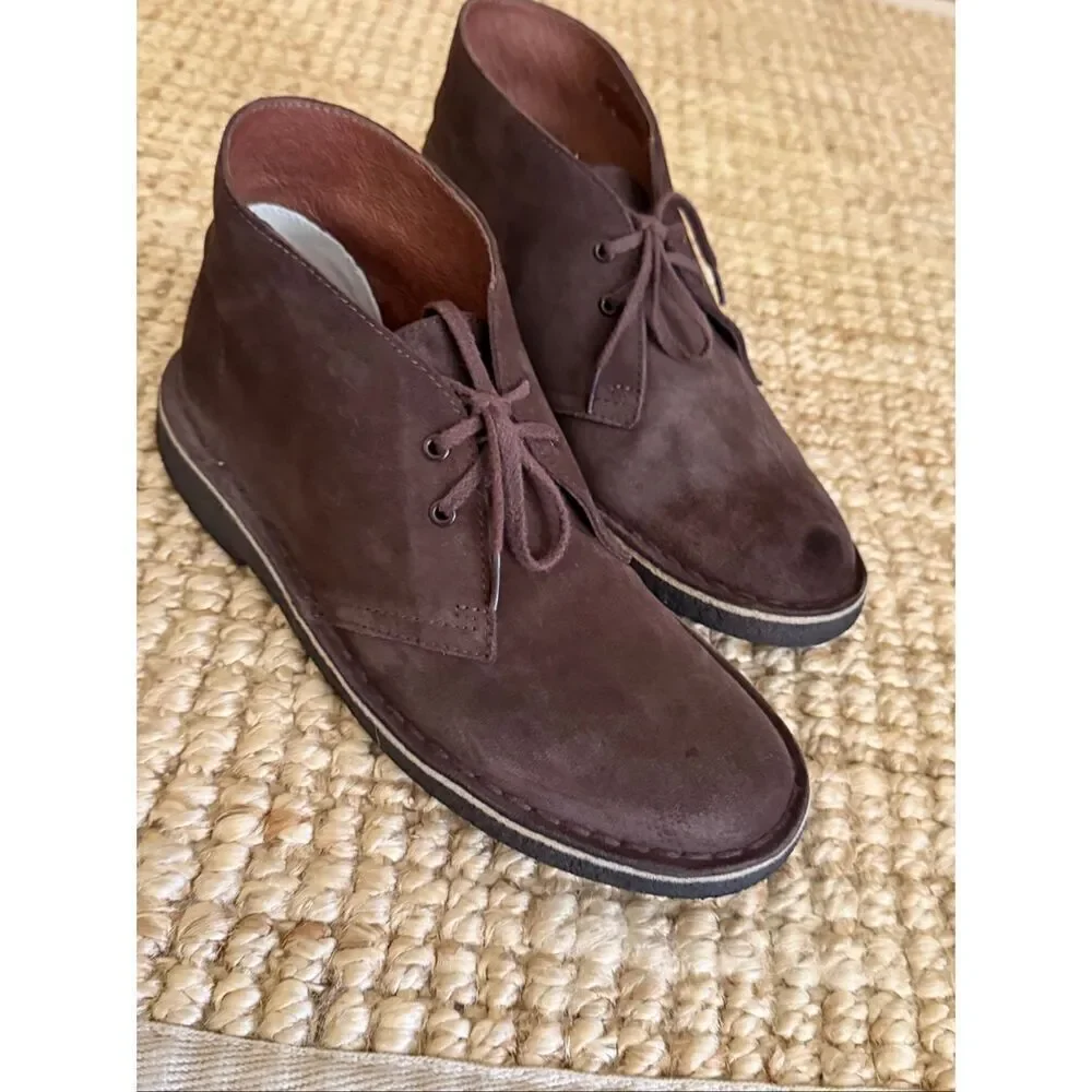 Clarks Originals Desert Boot Women’s 7 Brown Burgundy Suede Crepe Sole Chukka